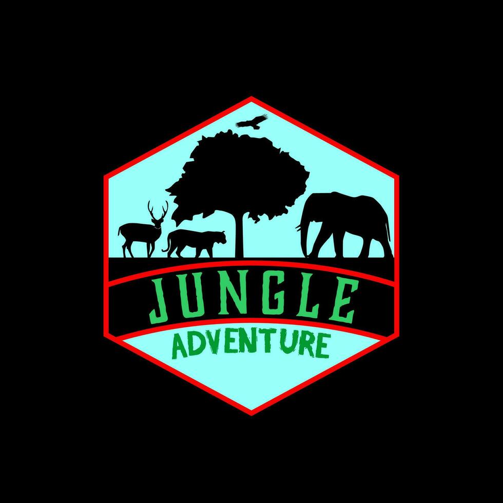 Jungle and Animal Logo Design. Inspiration for Wildlife Safari Logo design.vector illustration vector