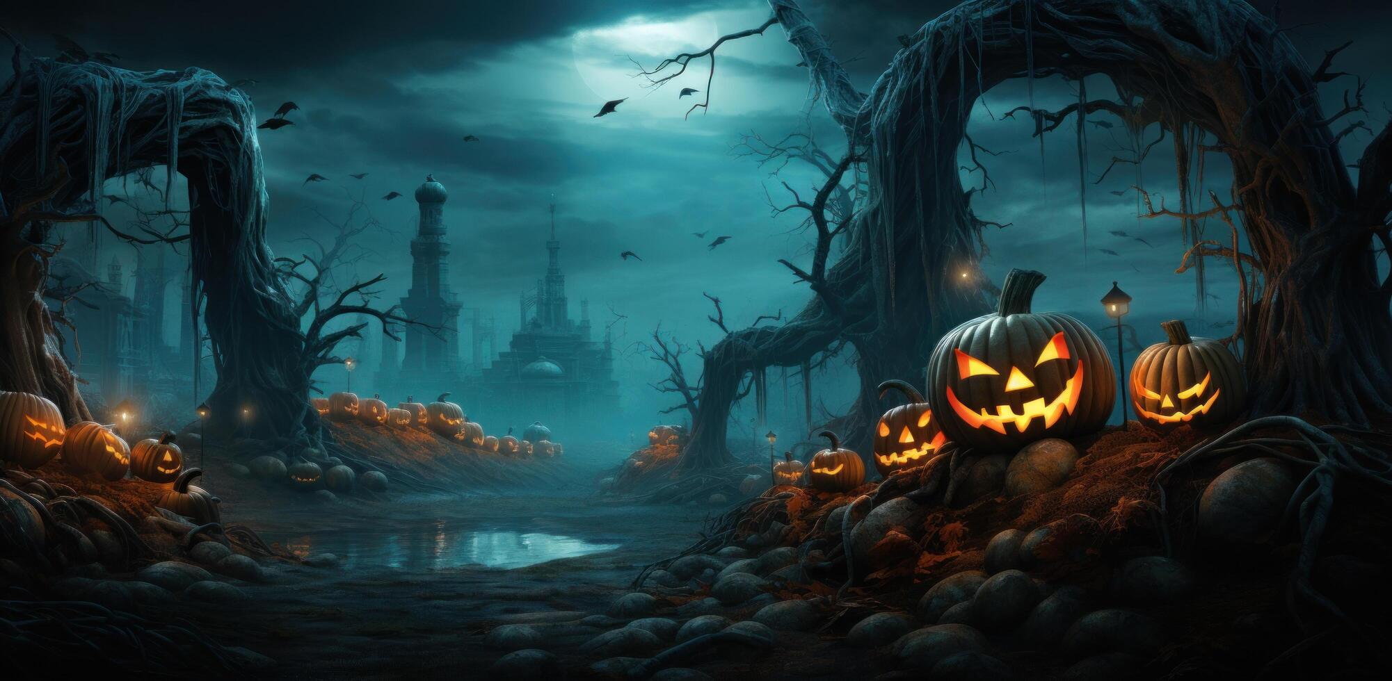 Spooky Halloween background photo