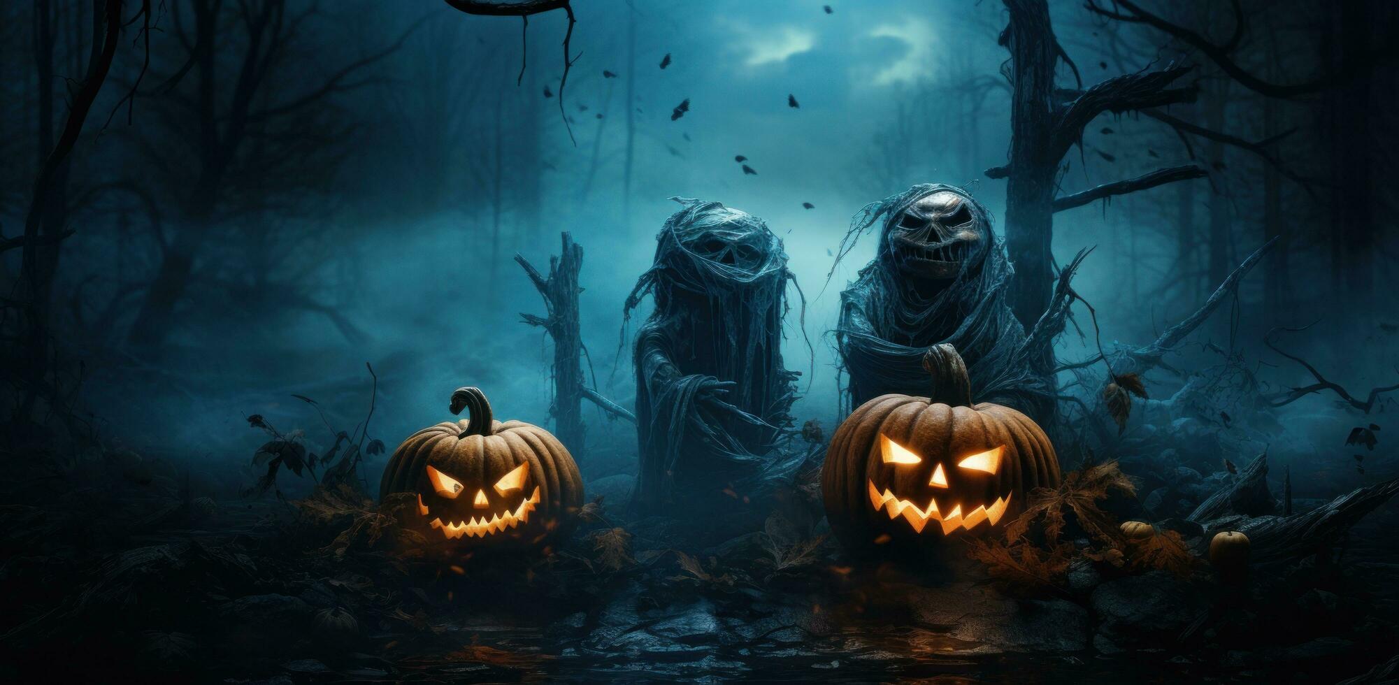 Spooky Halloween background photo