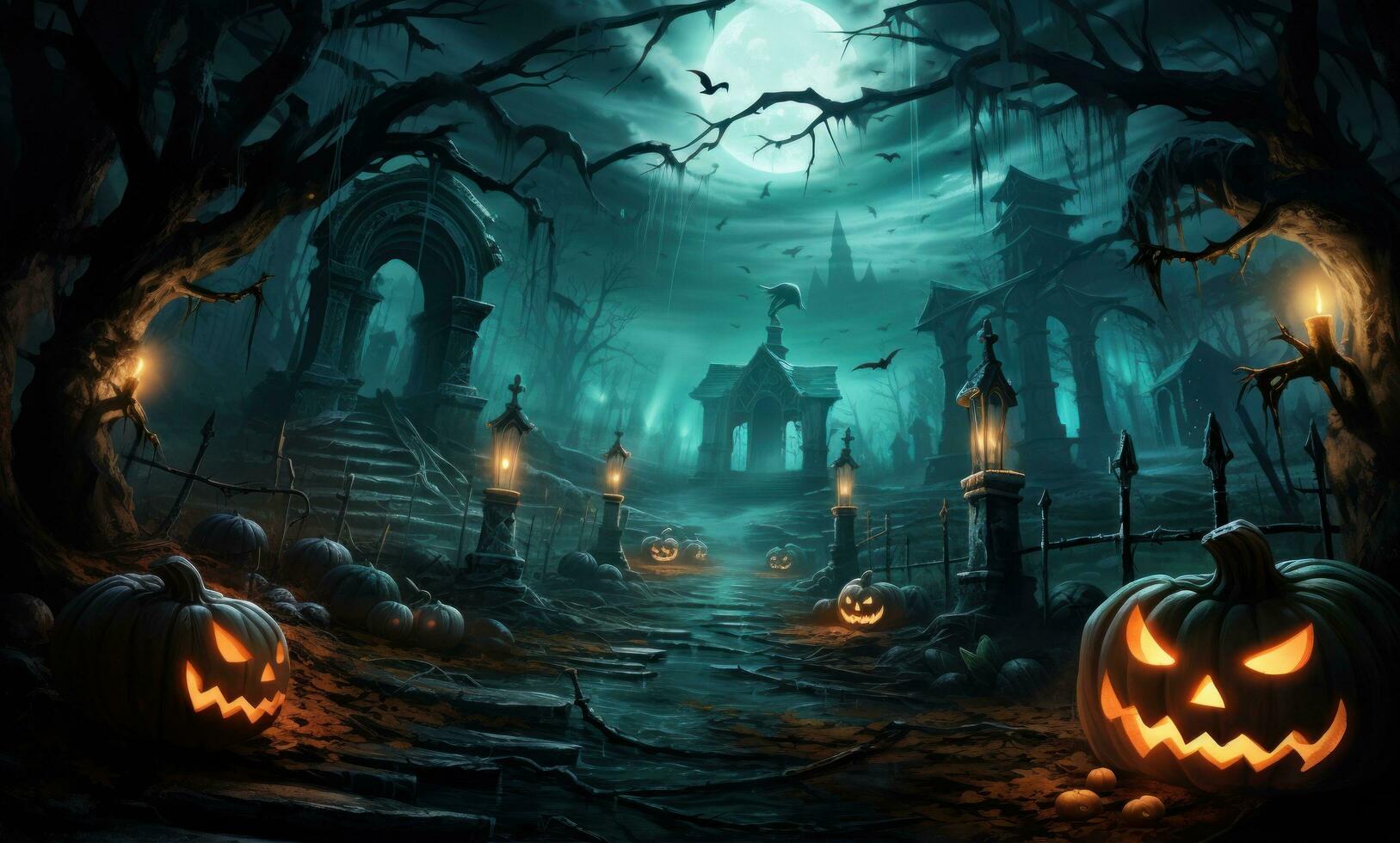 Spooky Halloween background photo