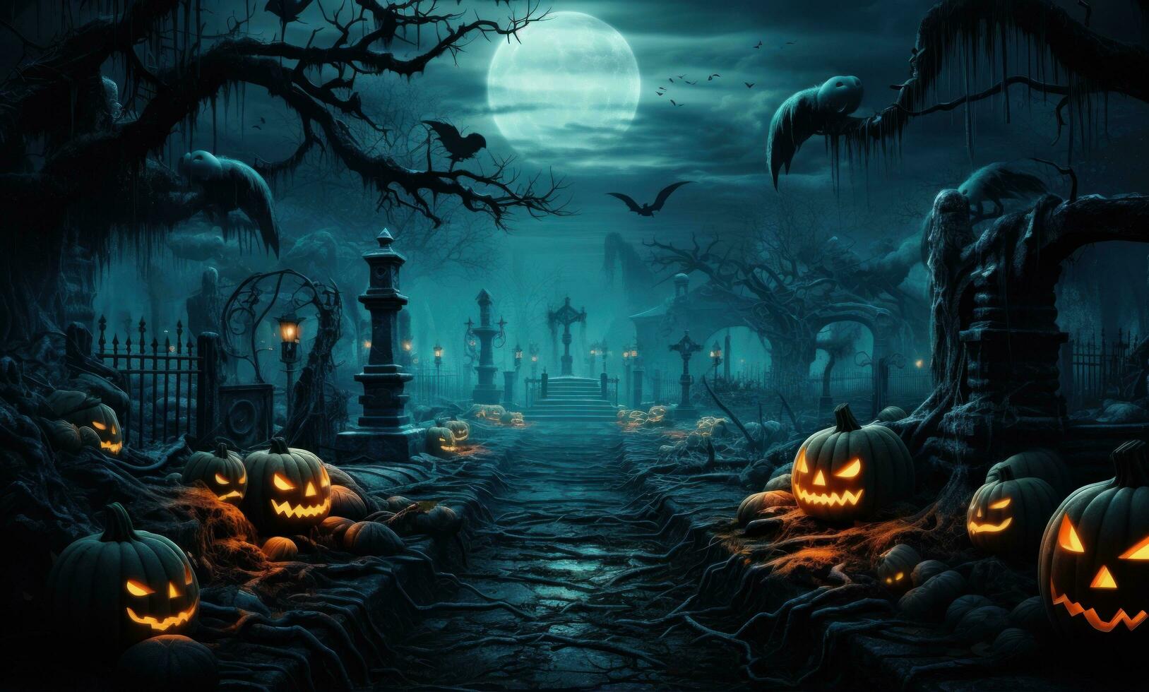 Spooky Halloween background photo