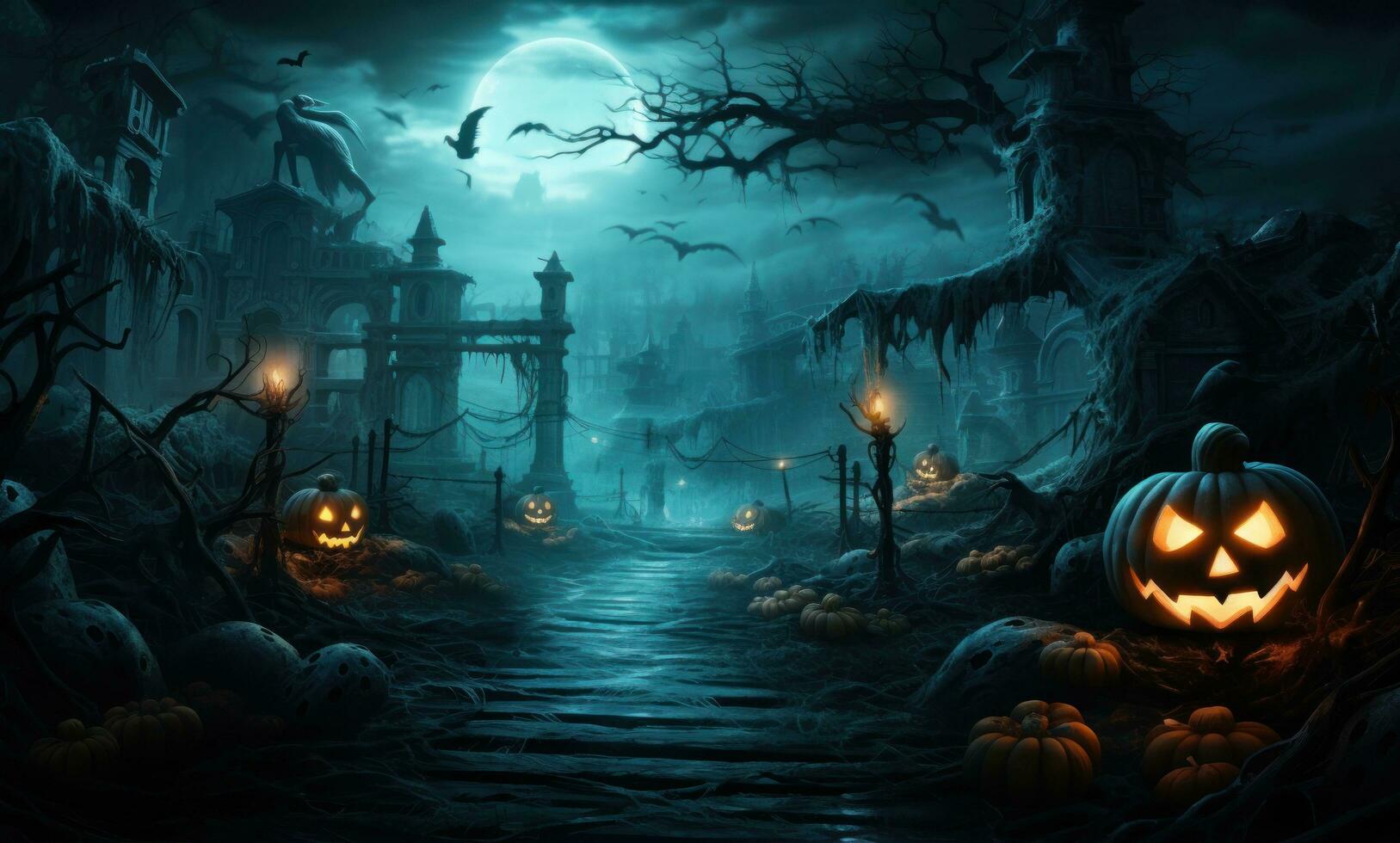 Spooky Halloween background photo