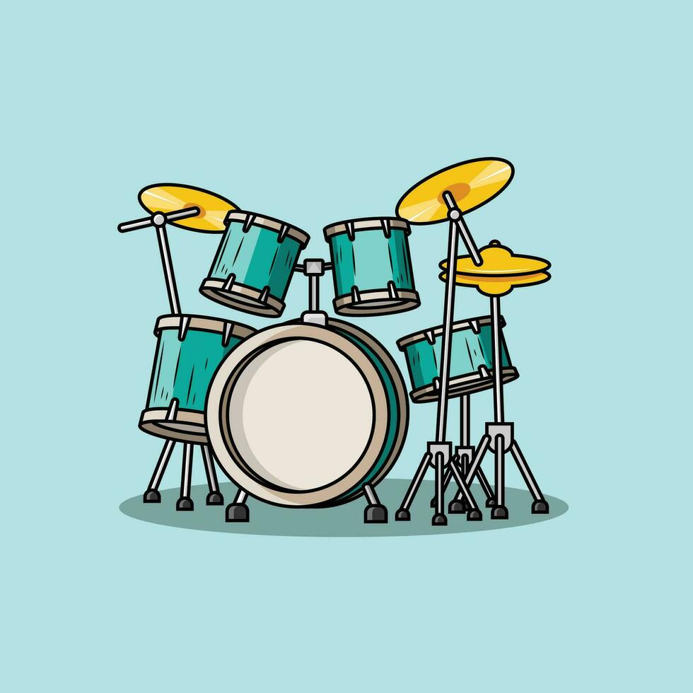 The Illustration of Drum Set vector