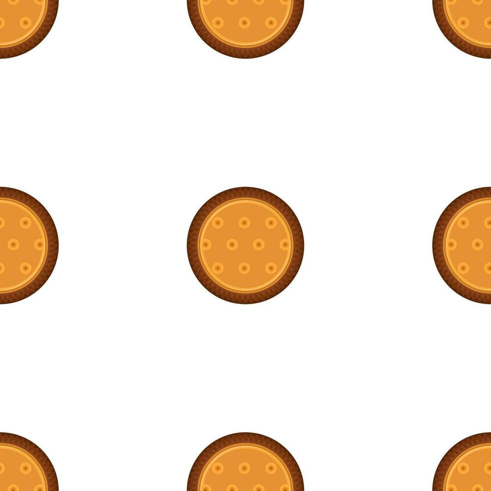 patrón de galletas caseras de diferentes sabores en galletas de pastelería vector