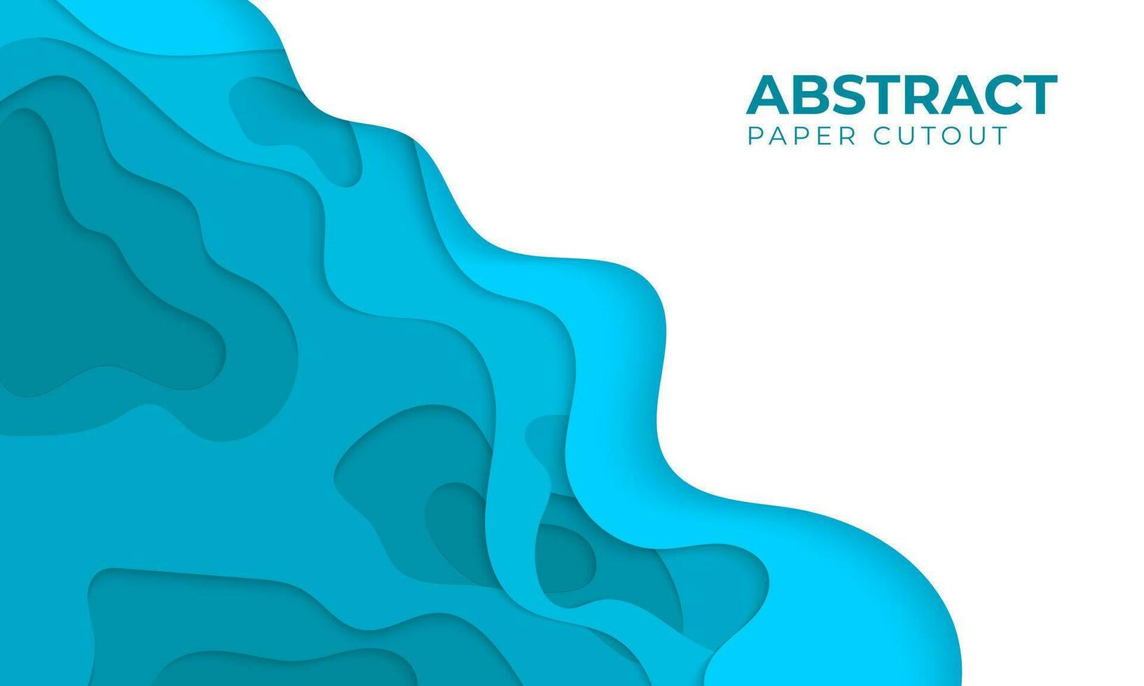 blue abstract background with paper cut out concept. abstract typography concept vector design or fluid illustration