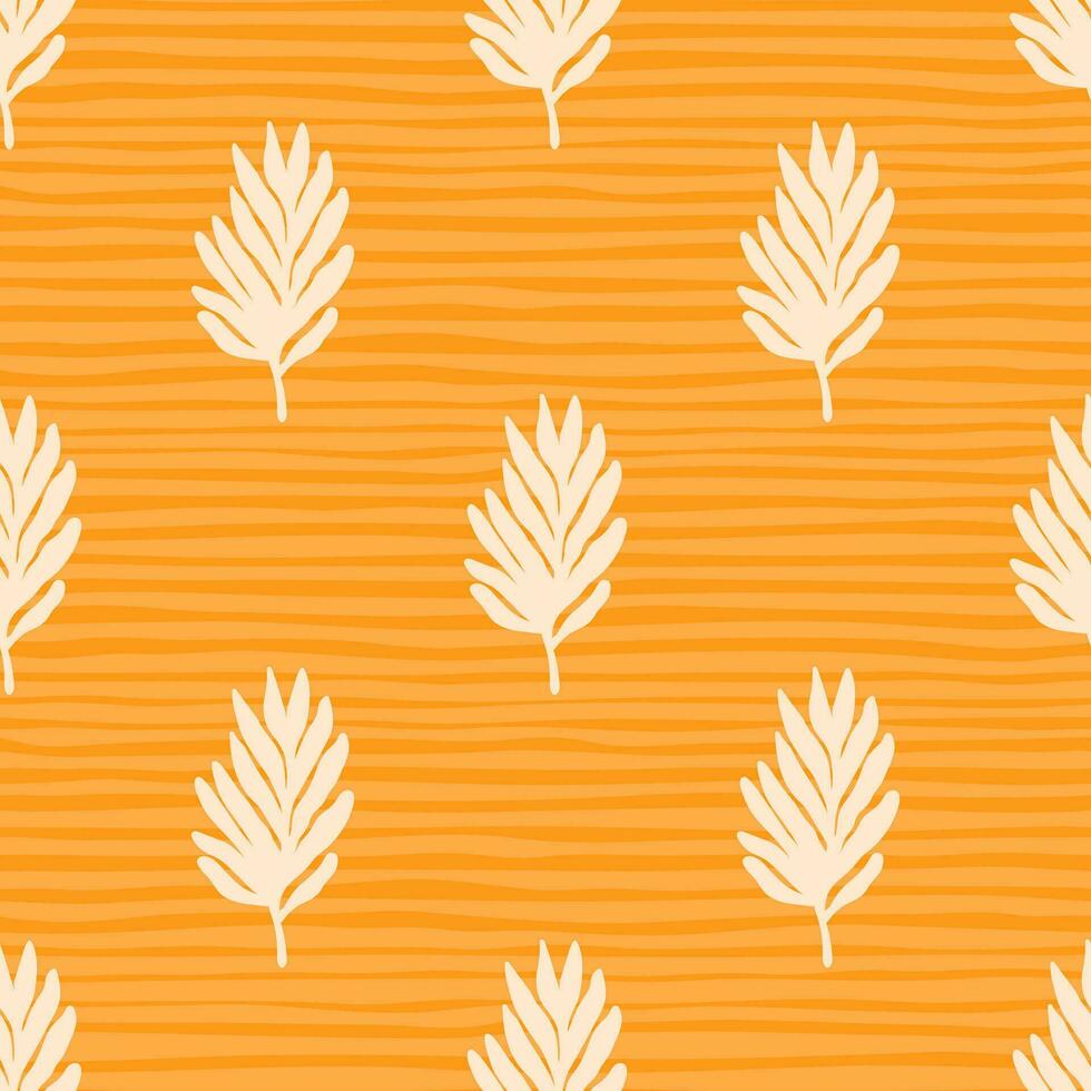 Tropical leaves seamless pattern. Floral backdrop. Matisse inspired decoration wallpaper. Simple organic shape background vector