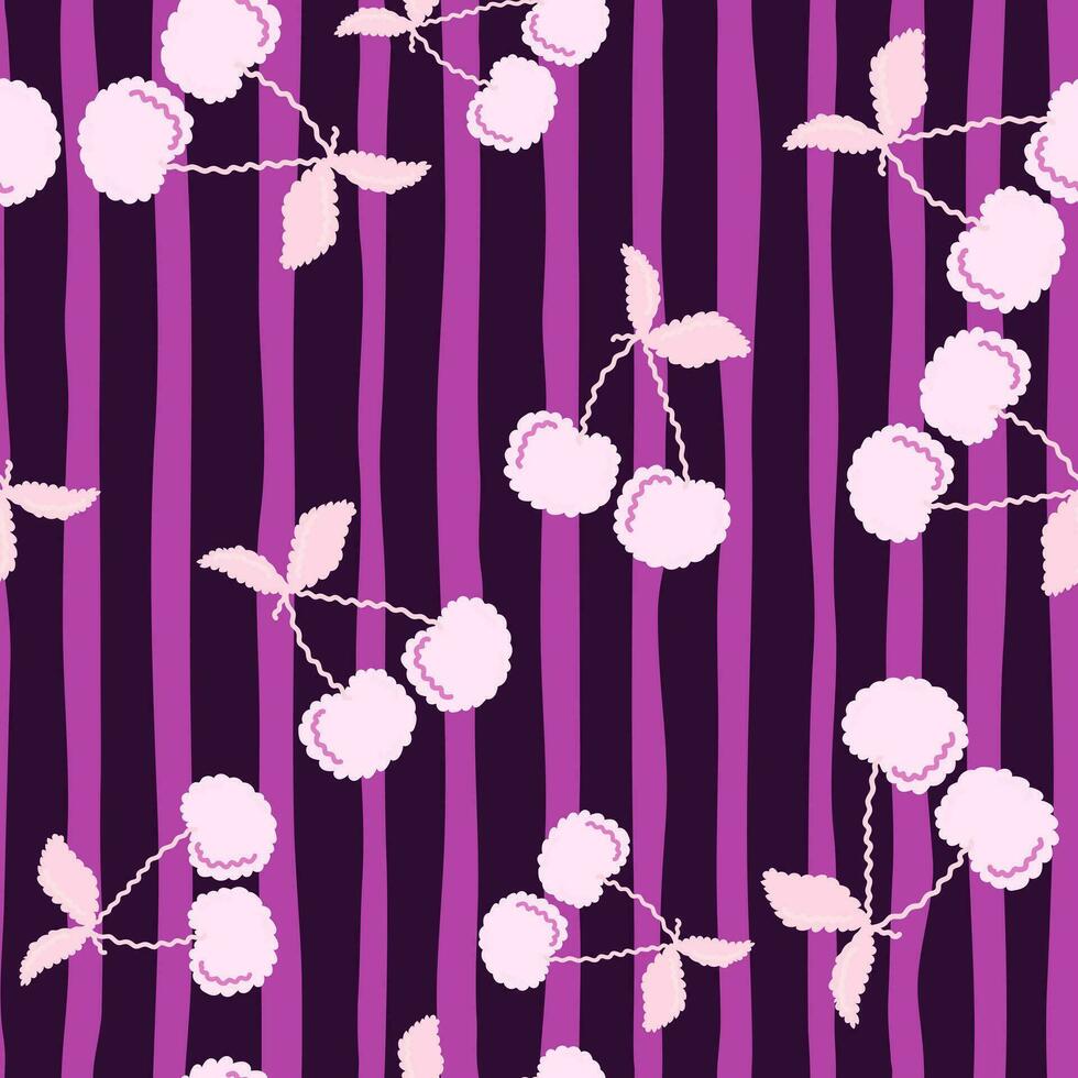 Cute cherry seamless pattern. Hand drawn cherries wallpaper. vector