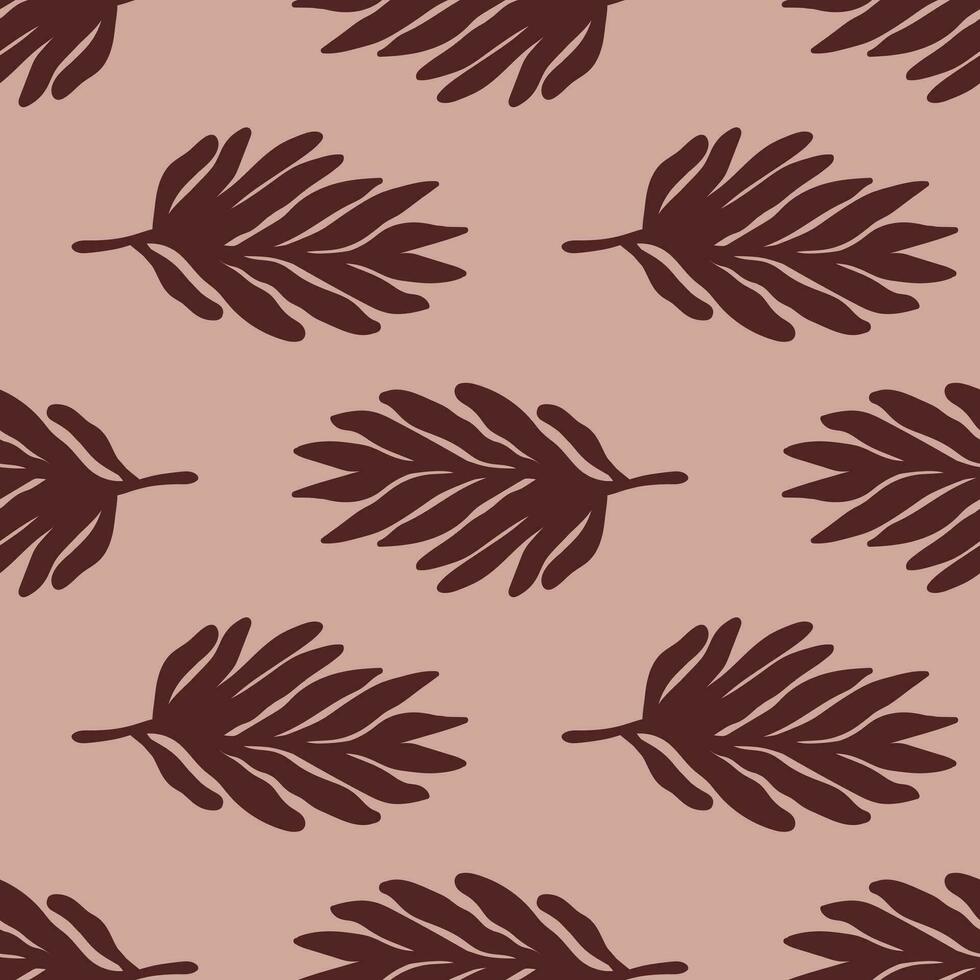 Tropical leaves seamless pattern. Floral backdrop. Matisse inspired decoration wallpaper. Simple organic shape background vector