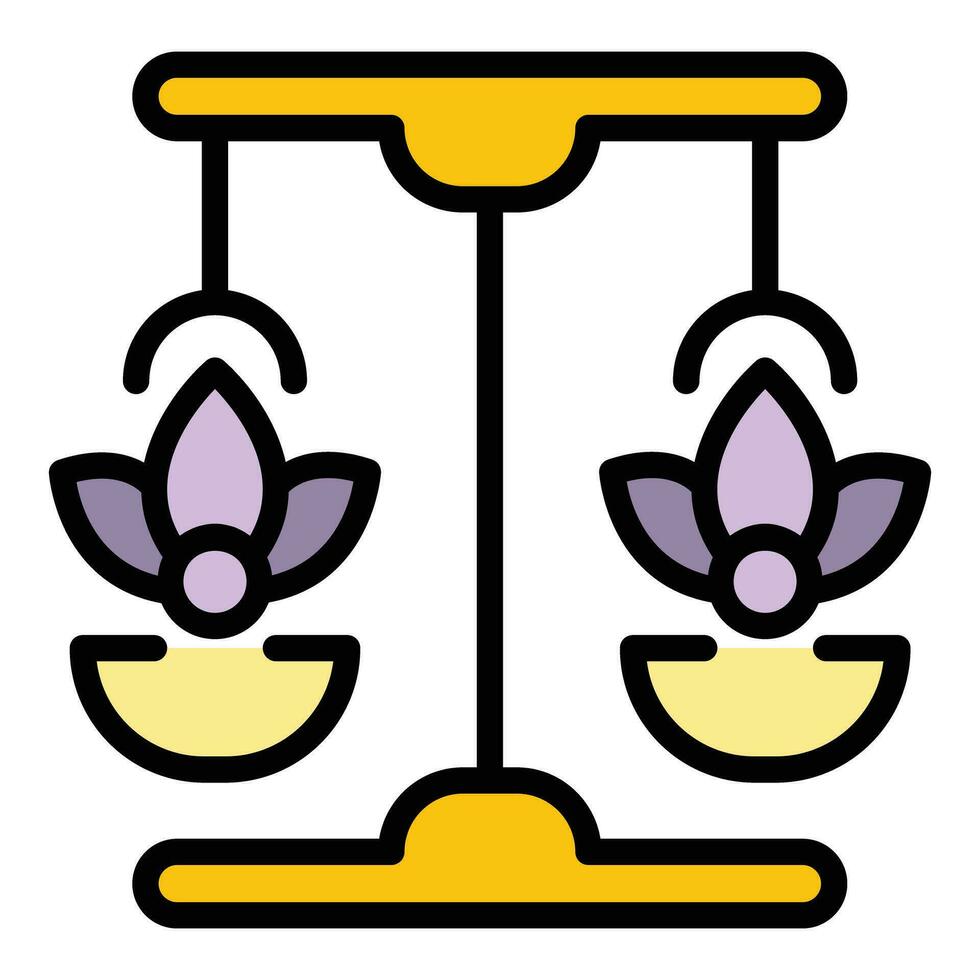 Spa meditation balance icon vector flat