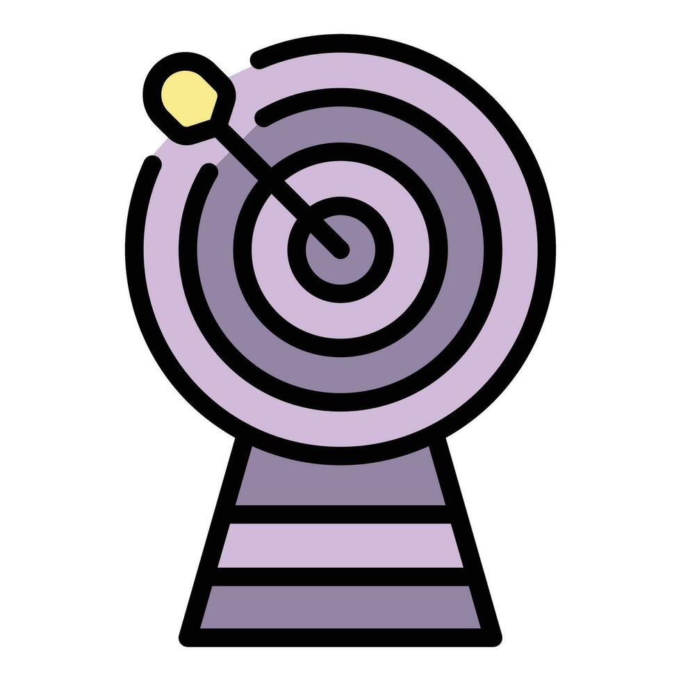 Meditate target icon vector flat