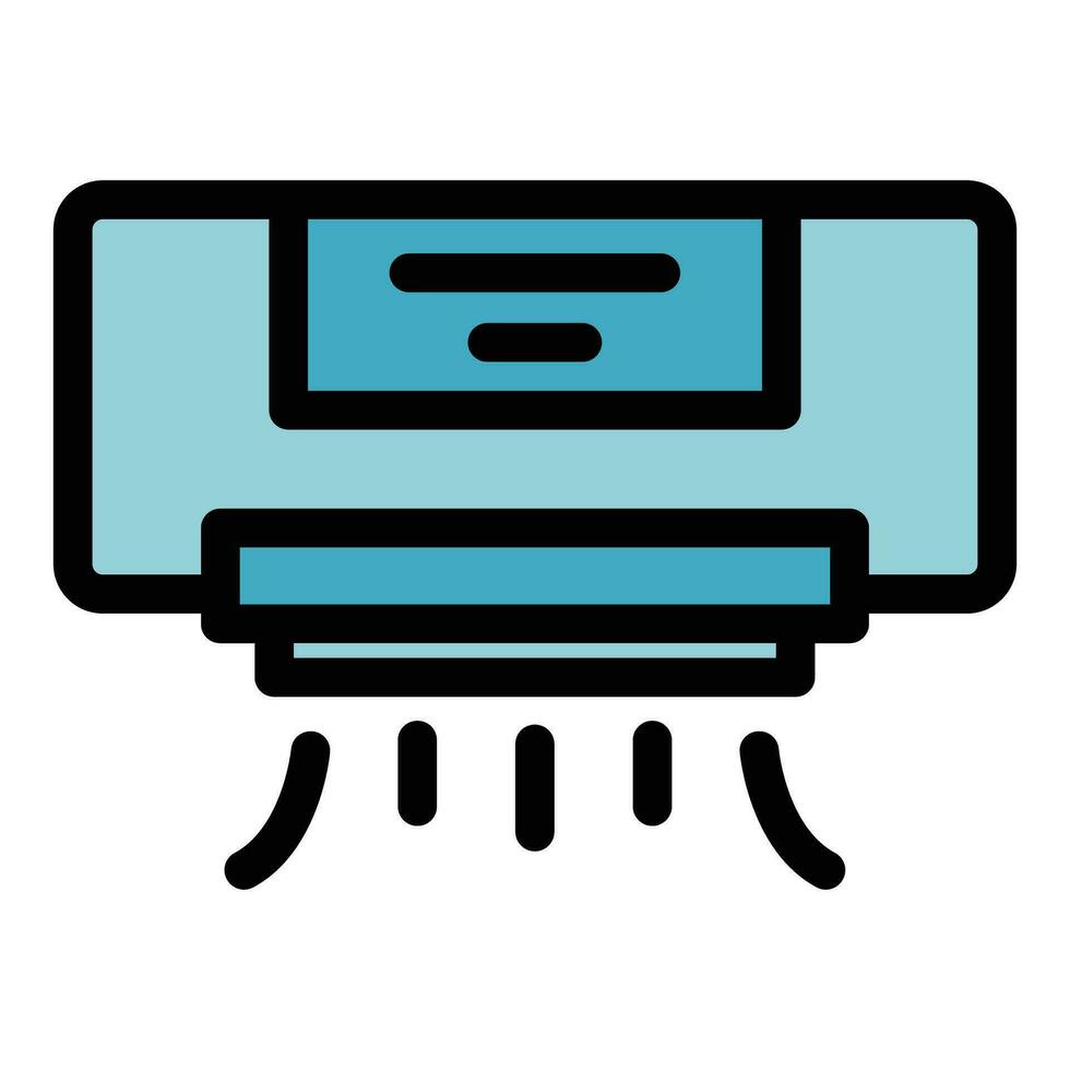 Office air conditioner icon vector flat