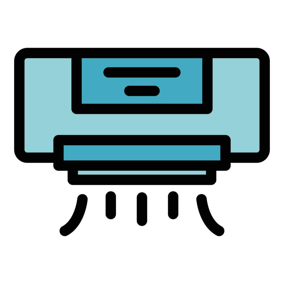 Office air conditioner icon vector flat