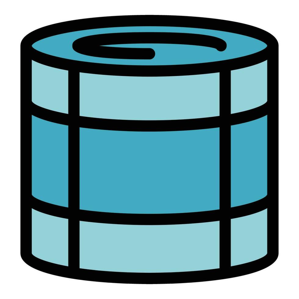 Cylinder air filter icon vector flat