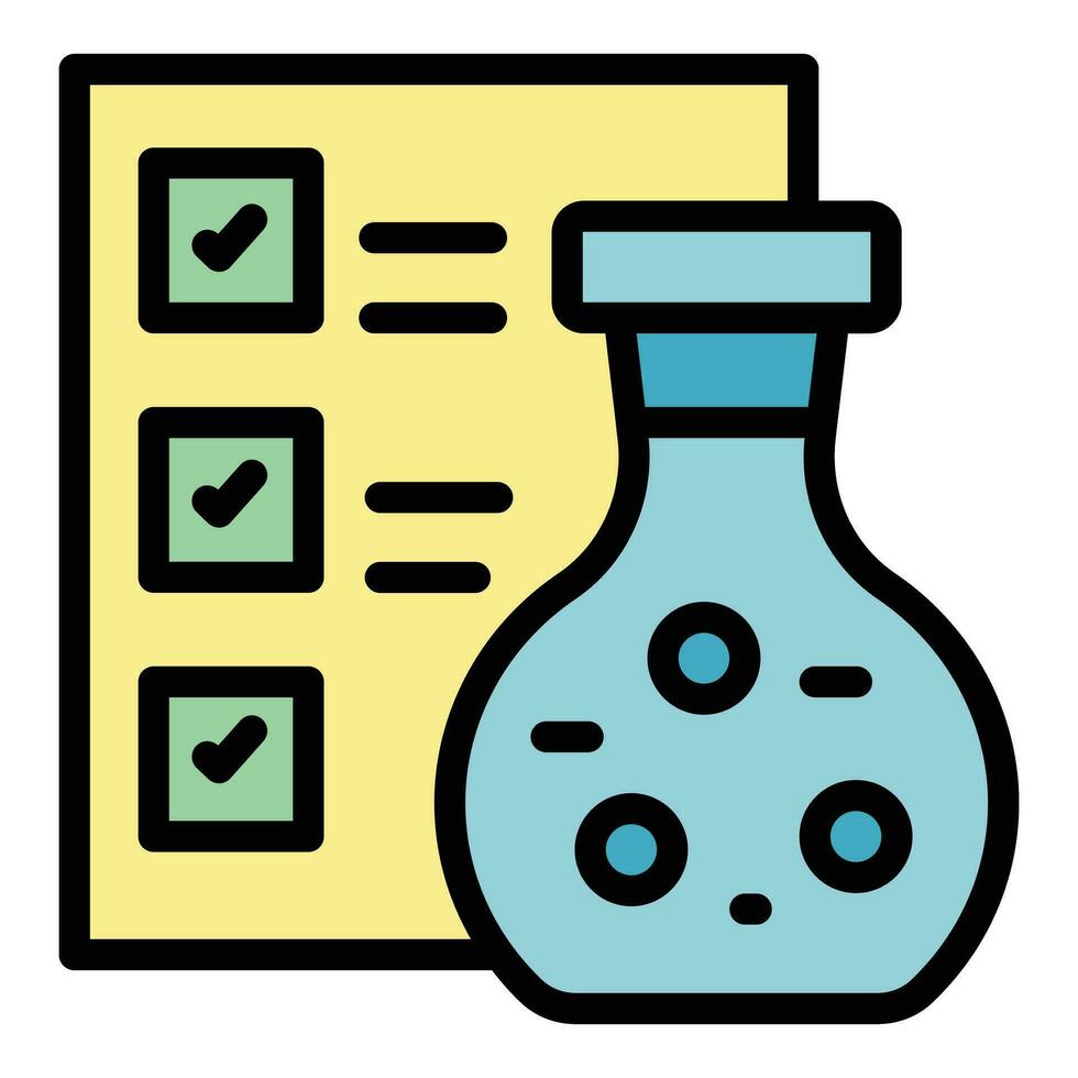 Chemical lesson icon vector flat