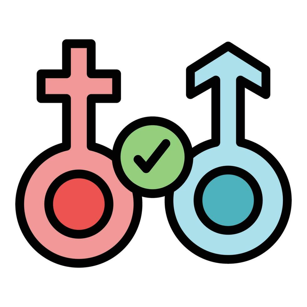 Gender contraception icon vector flat