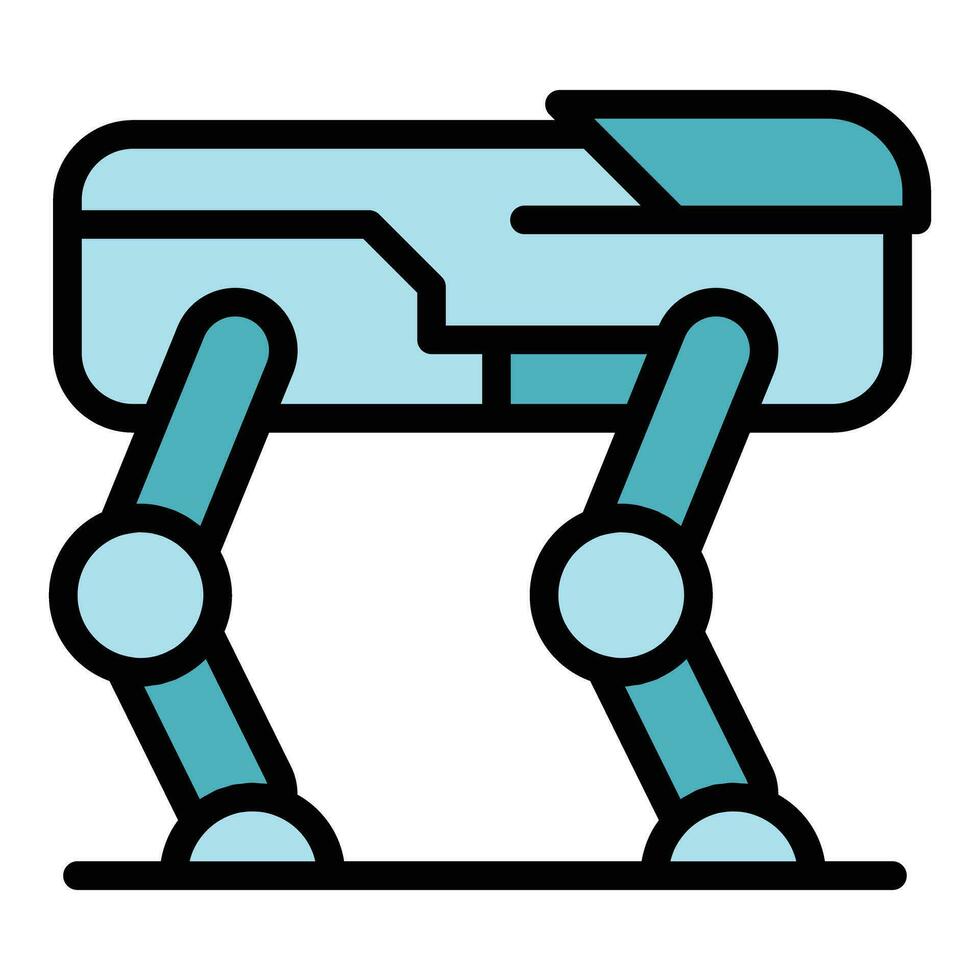 Dog robot icon vector flat