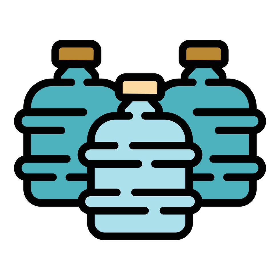 Water delivery bottle icon vector flat