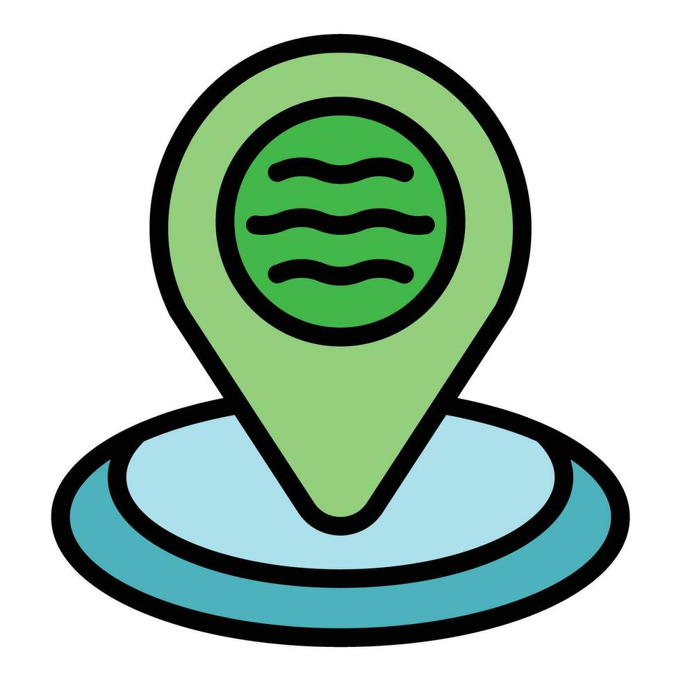 Water service location icon vector flat