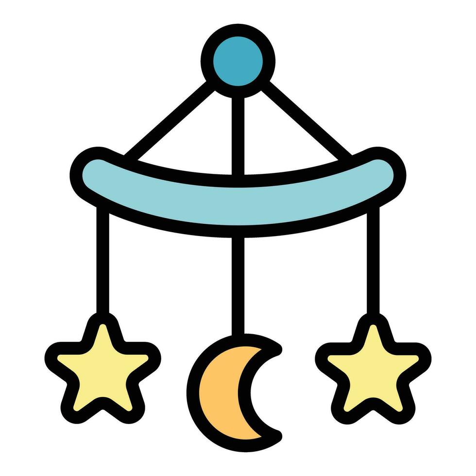 Crib toy icon vector flat