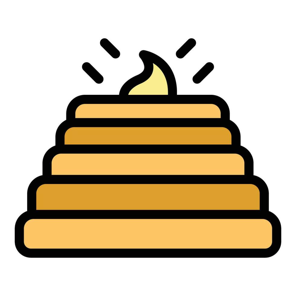 Cream cake icon vector flat