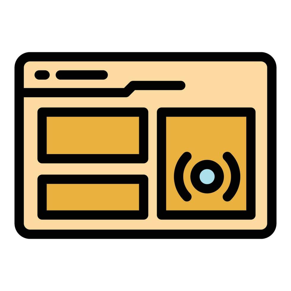 Smart web click icon vector flat