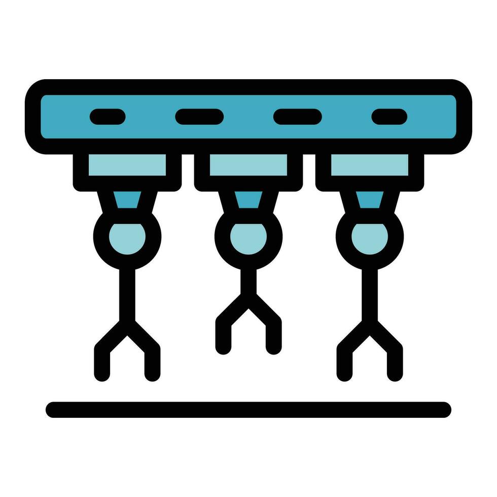 Robot hand line icon vector flat