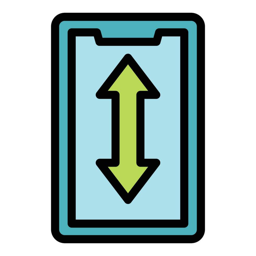 Smartphone display icon vector flat