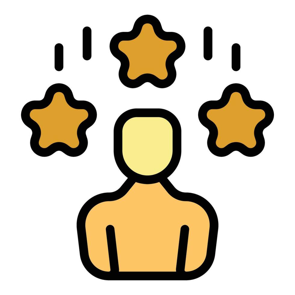 Star personal skill icon vector flat