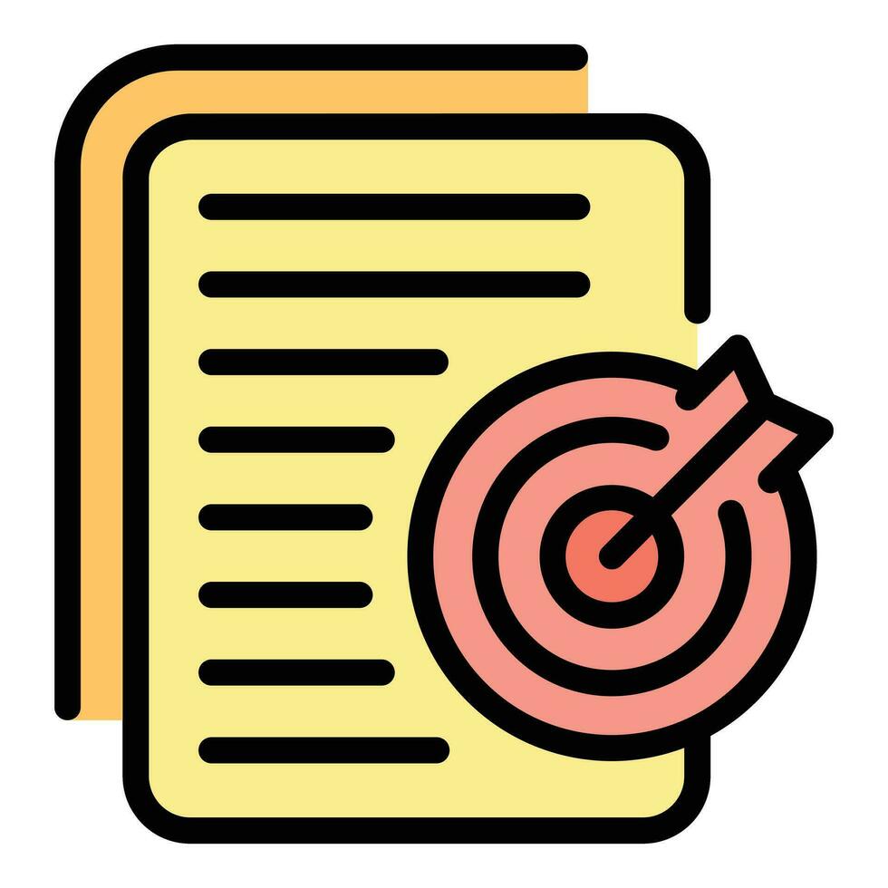 Task paper target icon vector flat