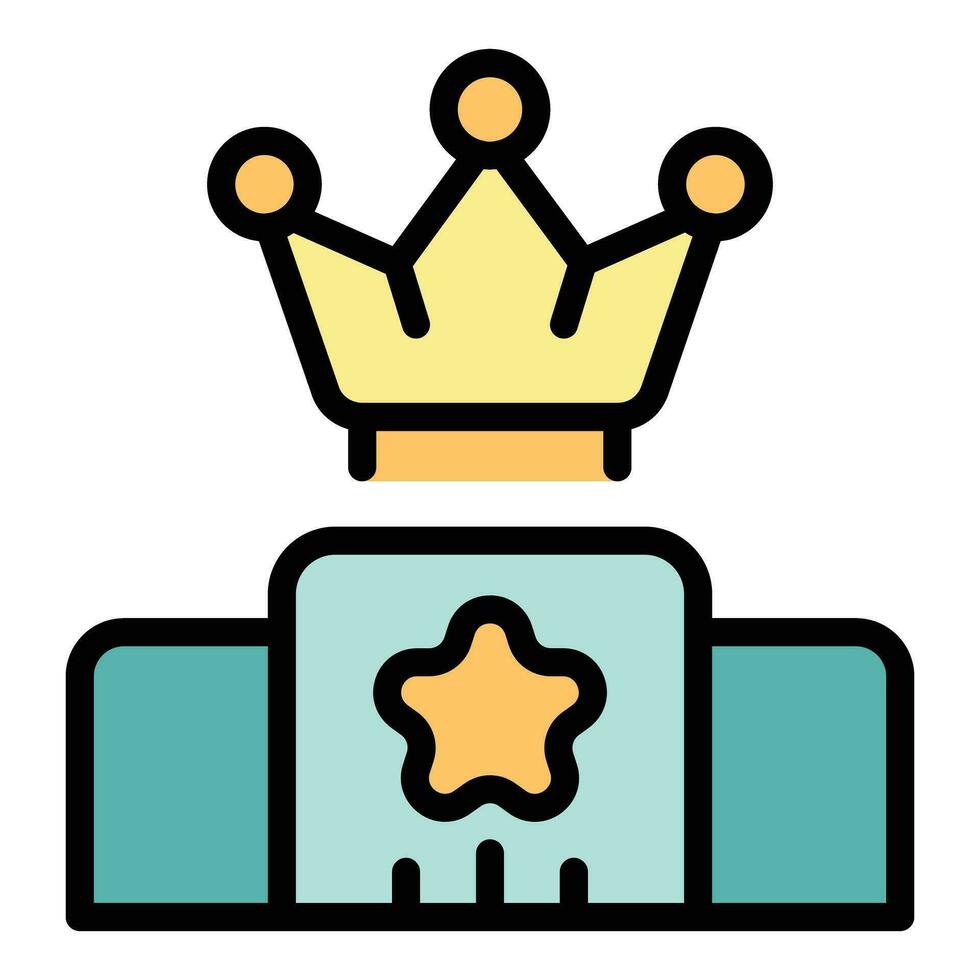 King career podium icon vector flat