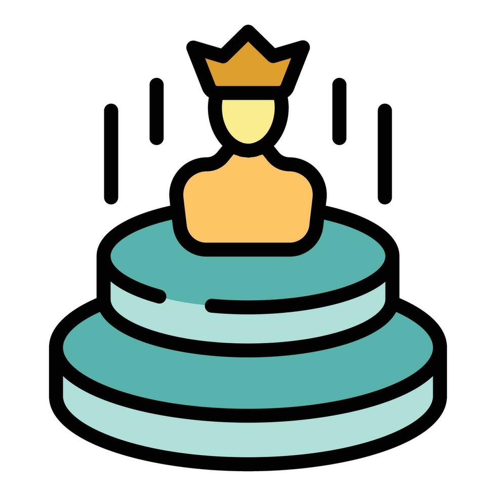 Skill up party cake icon vector flat