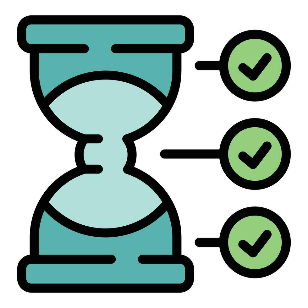 Hourglass skill level icon vector flat
