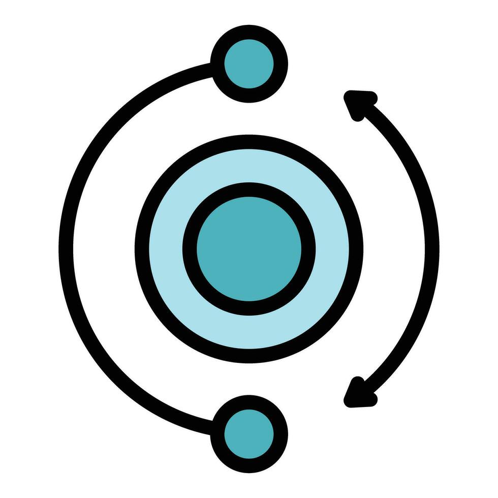 Space move icon vector flat