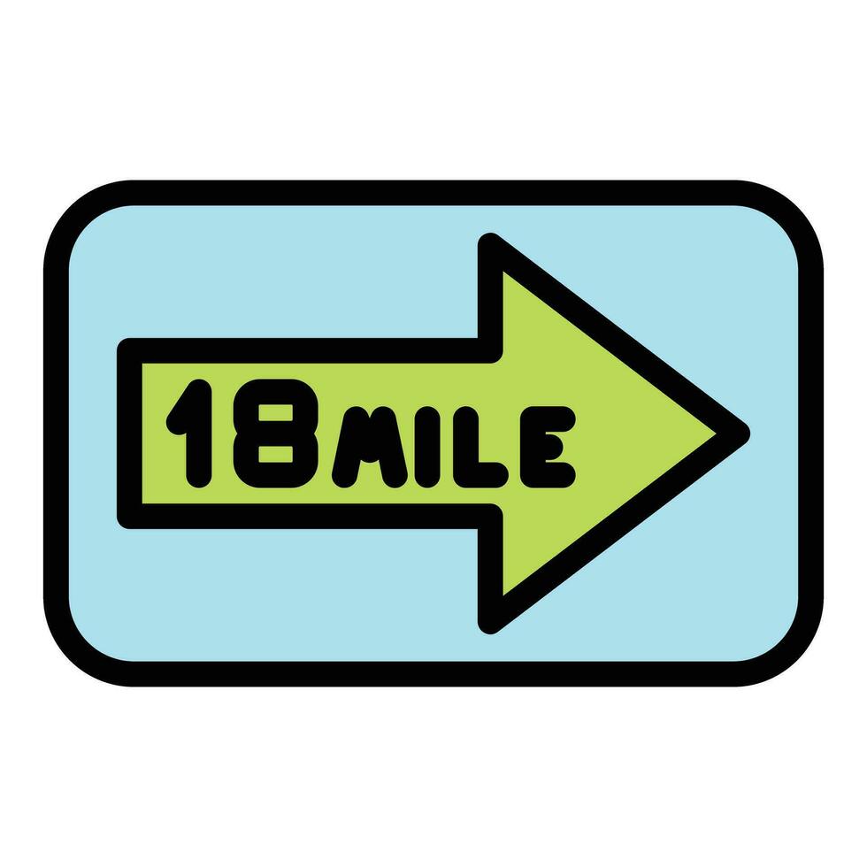 Direction sign icon vector flat