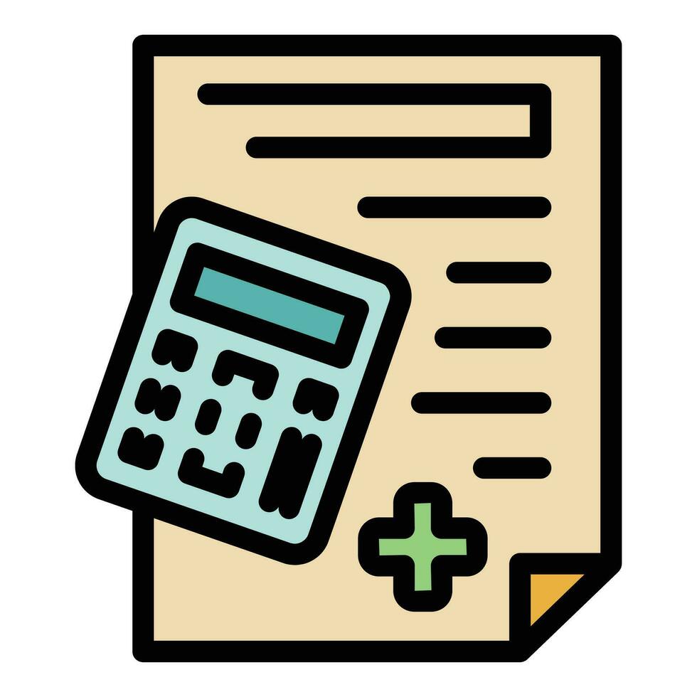 Financial document icon vector flat