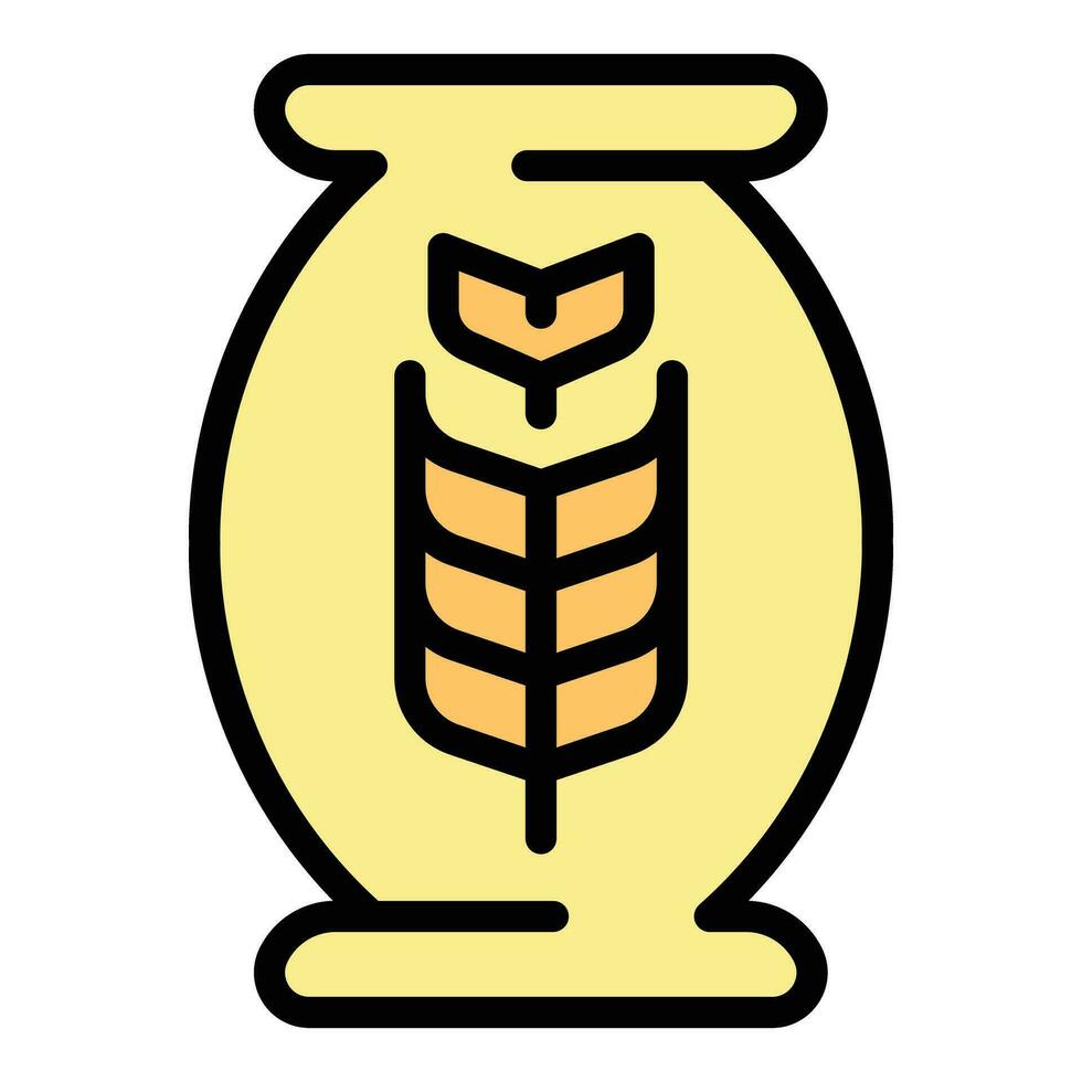 Wheat sack for milk icon vector flat
