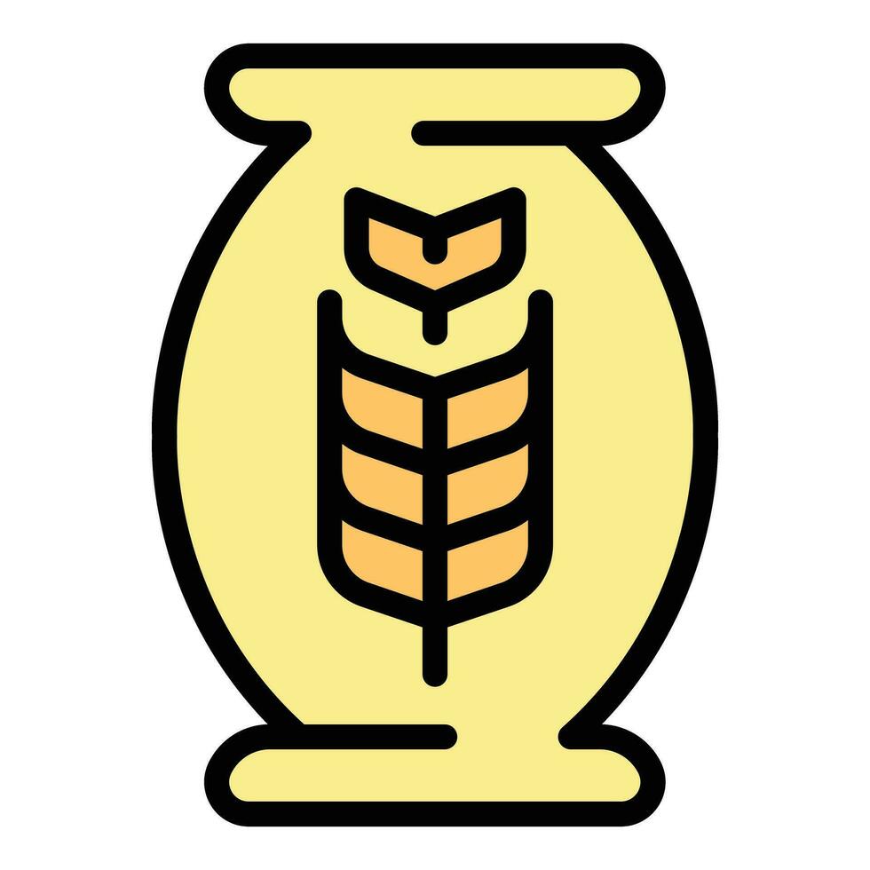 Wheat sack for milk icon vector flat