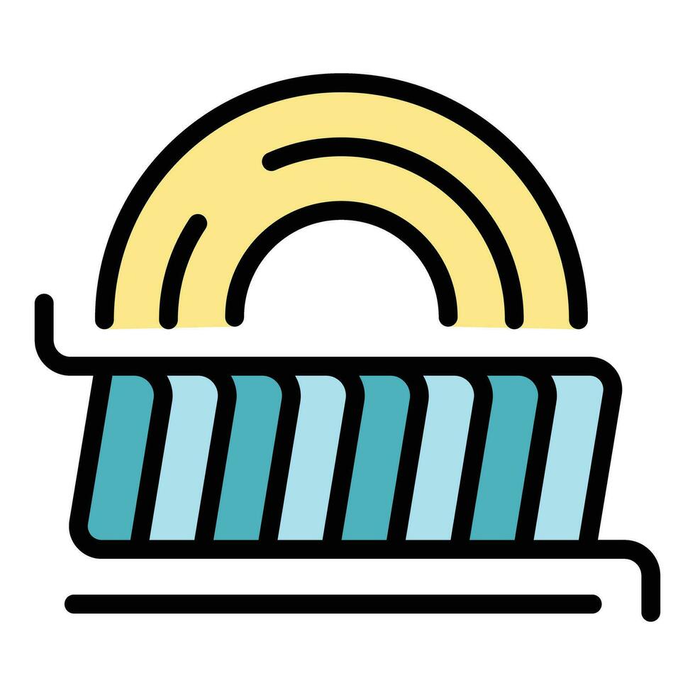 Electronic coil icon vector flat