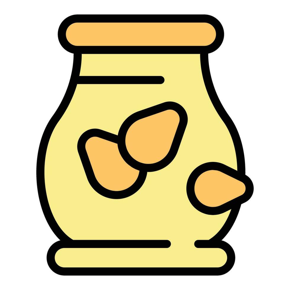 Almond milk jug icon vector flat