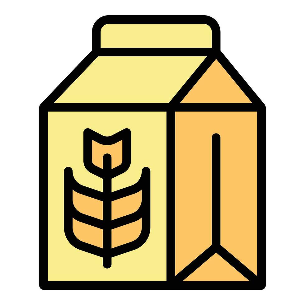 Vegetable milk pack icon vector flat