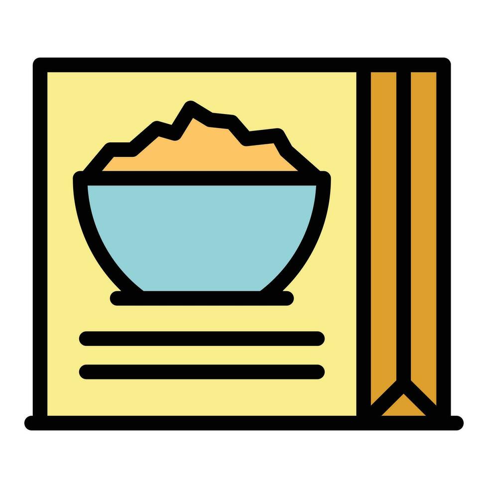 cereal lleno paquete icono vector plano