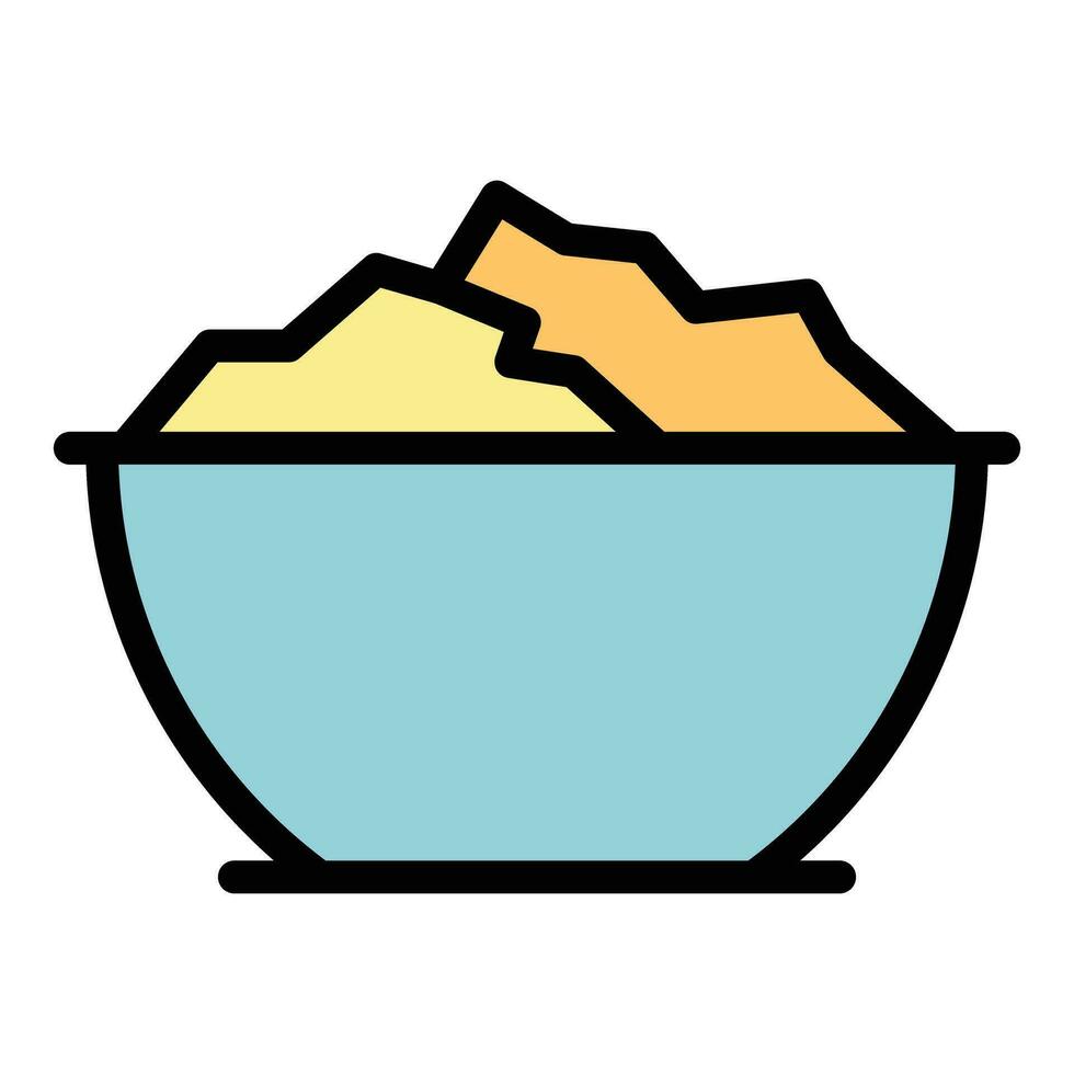 vegano cereal comida icono vector plano