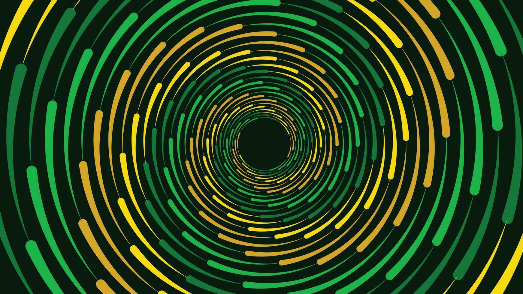 Abstract vortex spiral dotted background in dark green. This vortex design symbol can be used as a cyclone of information.n vector