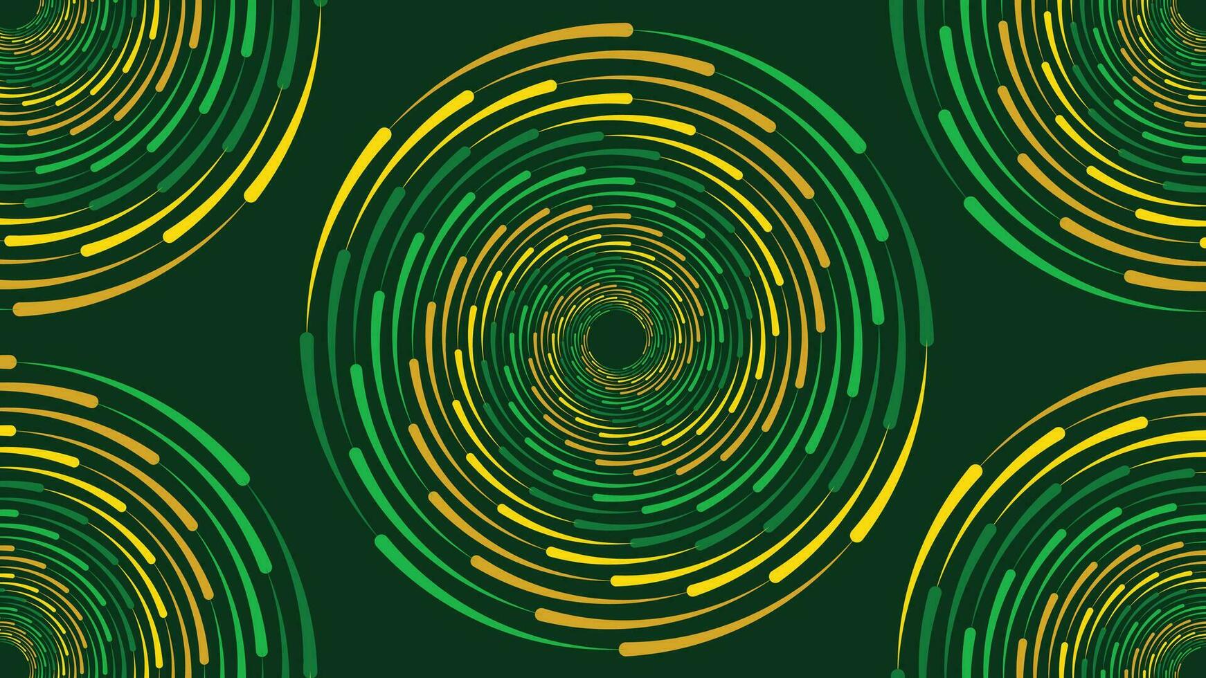 Abstract vortex spiral dotted background in dark green. This vortex design symbol can be used as a cyclone of information.n vector