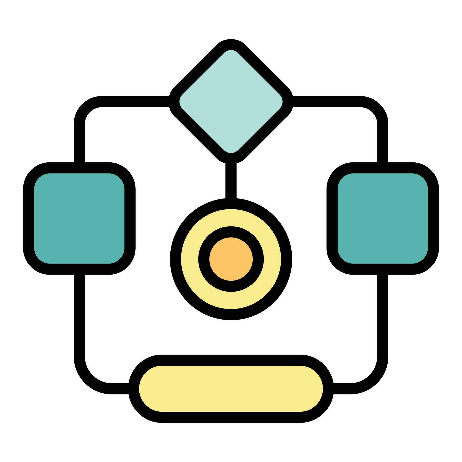 Workflow system icon vector flat 27686403 Vector Art at Vecteezy