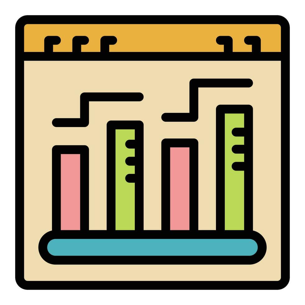 Finance data icon vector flat