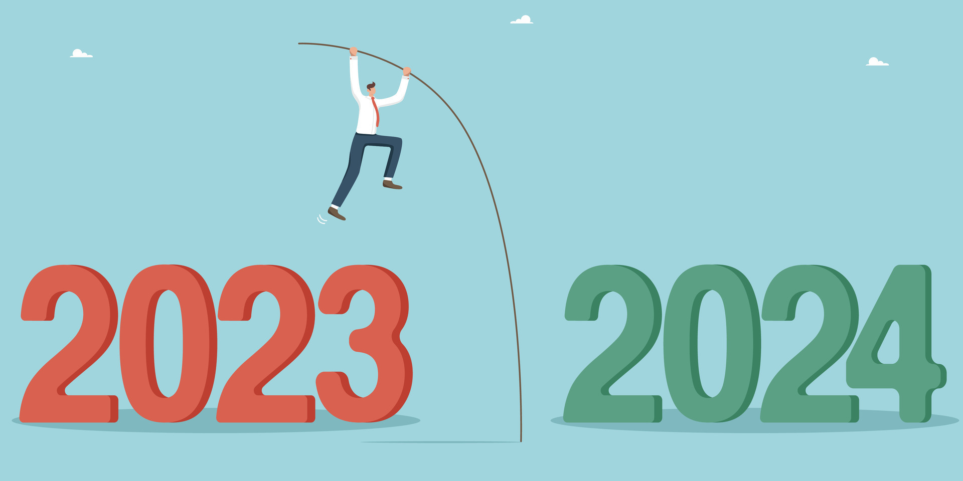 Hopes for new opportunities and success in the new year 2024, economic