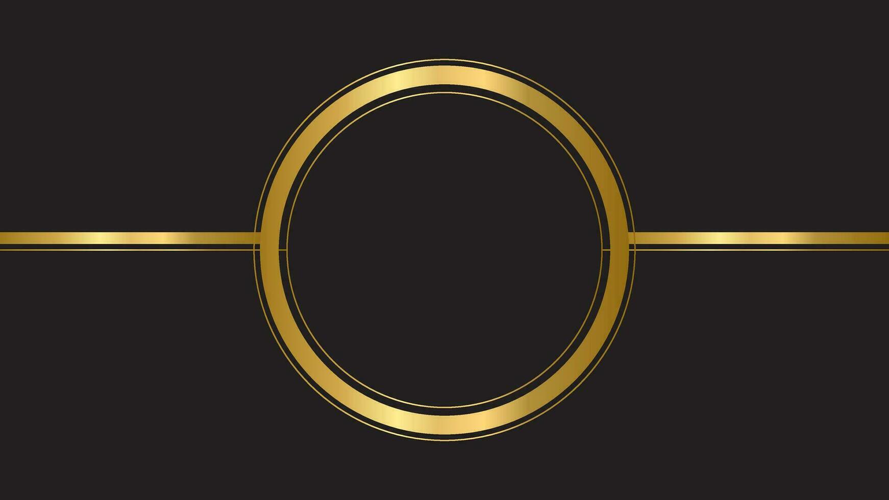 negro lujo resumen antecedentes con circulo línea y dorado elegante textura fondo vector. ondulado metálico oscuro ligero elemento ilustración gráfico oro Arte decoración prima forma. vector