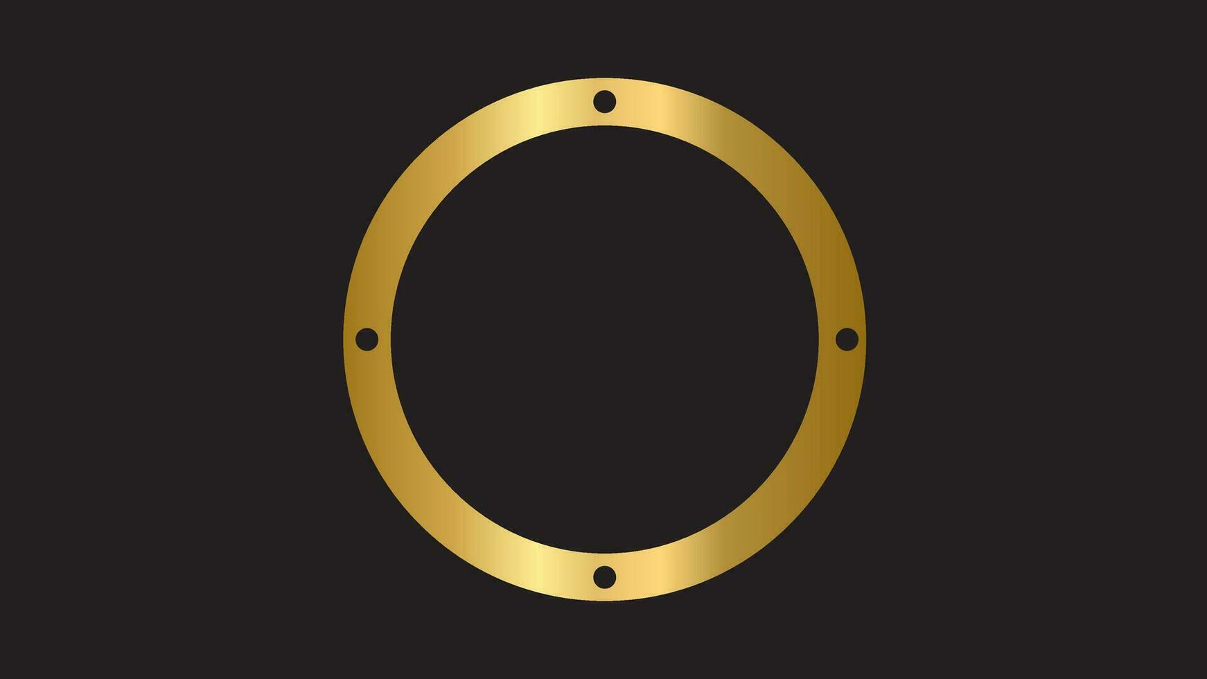 black luxury abstract background with circle line and golden elegant texture backdrop vector. wavy metallic dark light element illustration graphic gold art decoration premium shape. vector