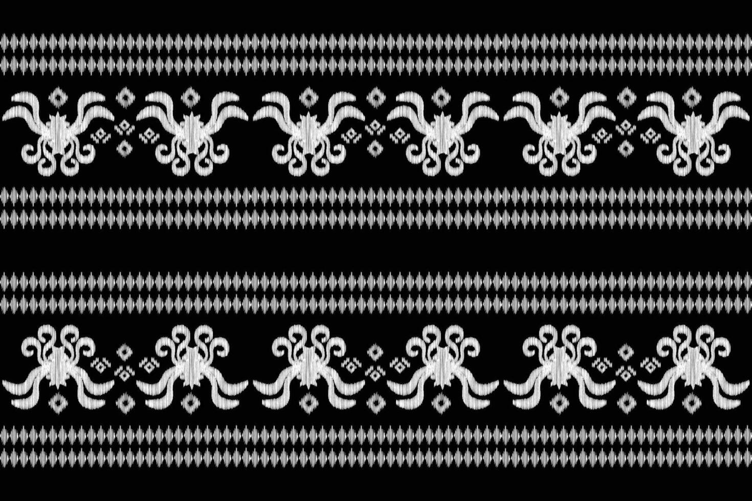 Ethnic Ikat fabric pattern geometric style.African Ikat embroidery Ethnic oriental pattern black background. Abstract,vector,illustration.Texture,clothing,frame,decoration,carpet,motif. vector